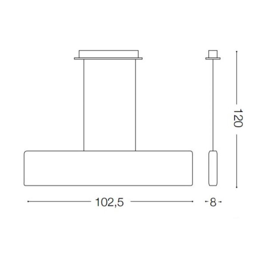 LED Pendelleuchte Desk von Ideal Lux Skizze