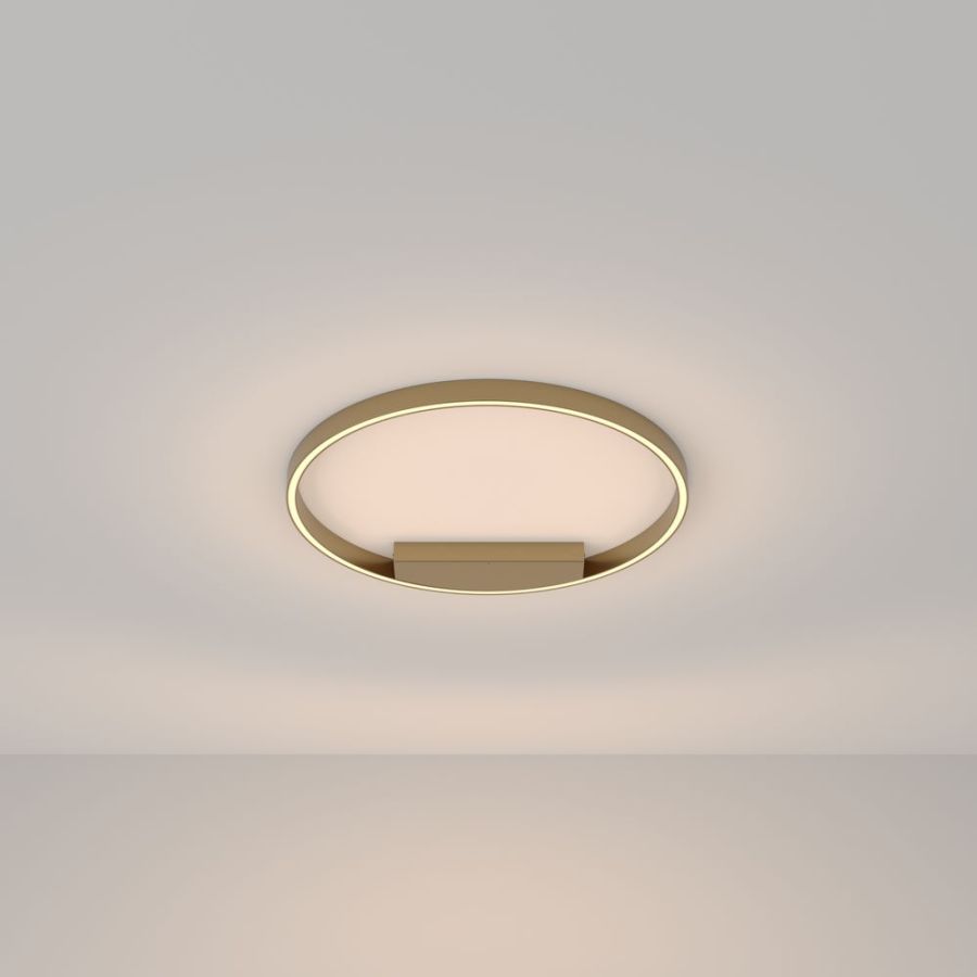 Goldene LED Deckenlampe in Ringform Ø:60cm
