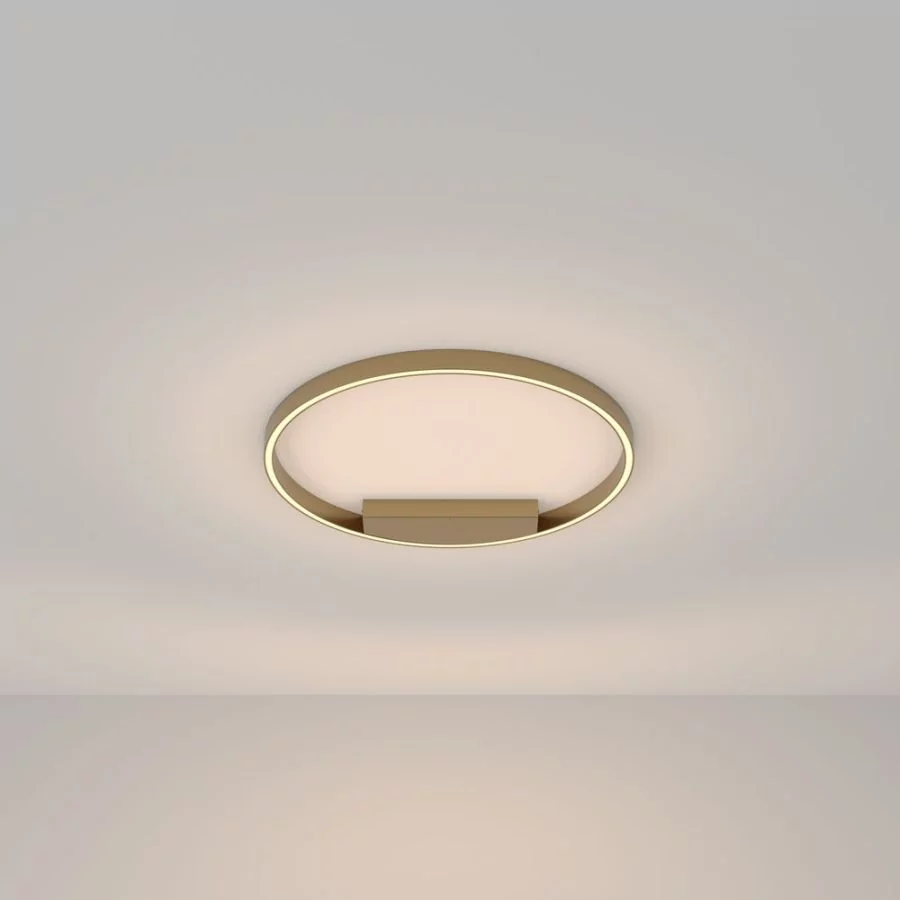 Goldene LED Deckenlampe in Ringform Ø:60cm