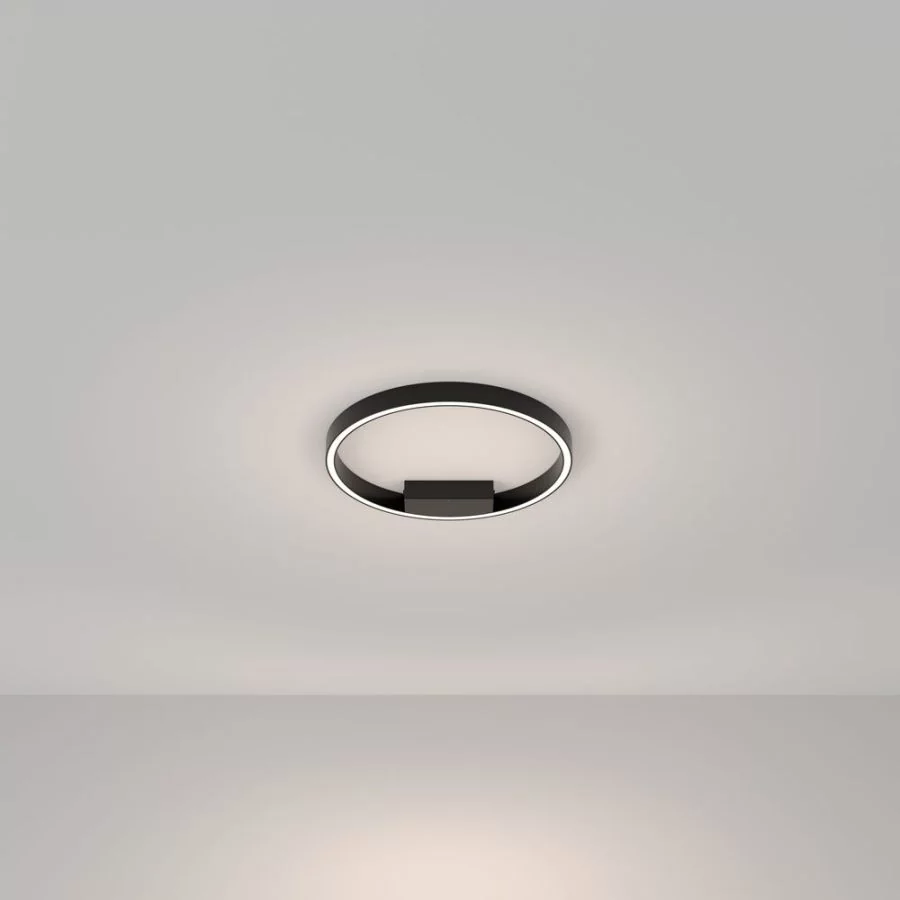 Schwarze LED Deckenlampe in Ringform Ø:40cm