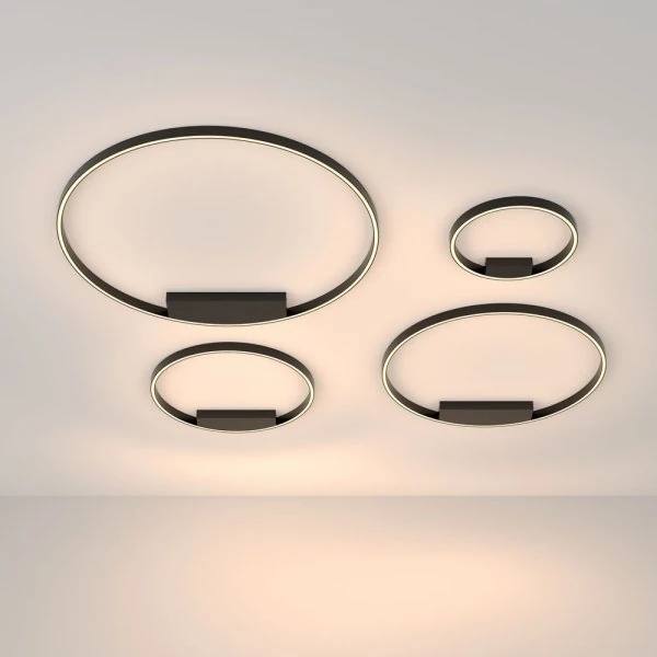 Ceiling lamps series Rim in black