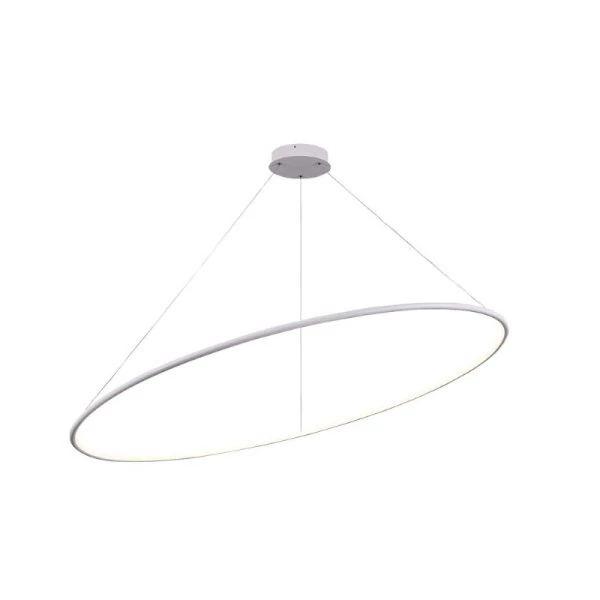 Maytoni LED ring pendant lamp Nola white Ø:60cm