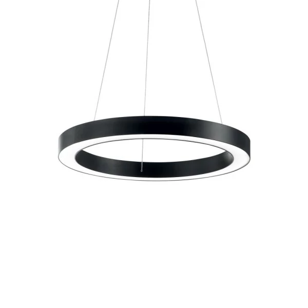 Ideal Lux LED ring pendant lamp Oracle Round black