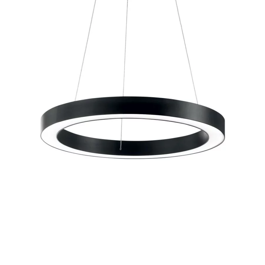 Schwarze ringförmige LED Pendelleuchte Oracle Ø:60cm