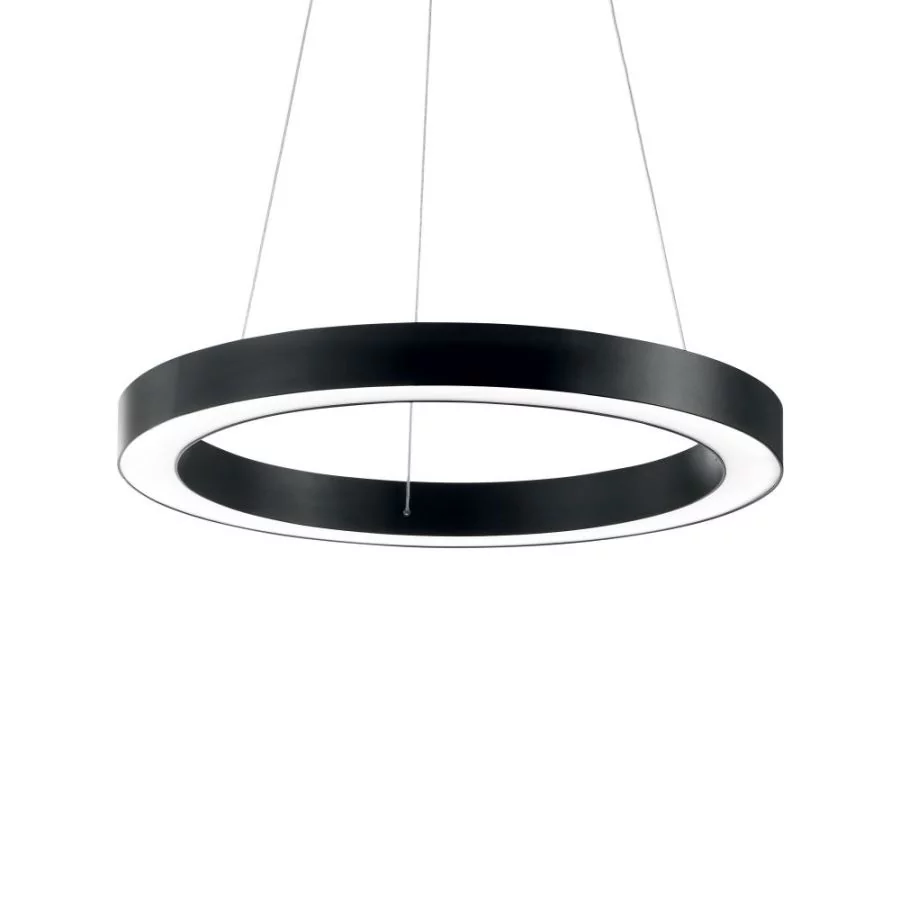 Schwarze ringförmige LED Pendelleuchte Oracle Ø:70cm