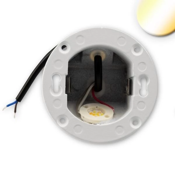 Sys wall 230V LED recessed wall lamp round 1, IP44