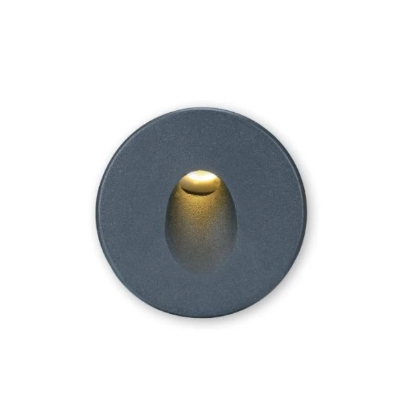 Sys wall 230V LED recessed wall lamp round 1, IP44