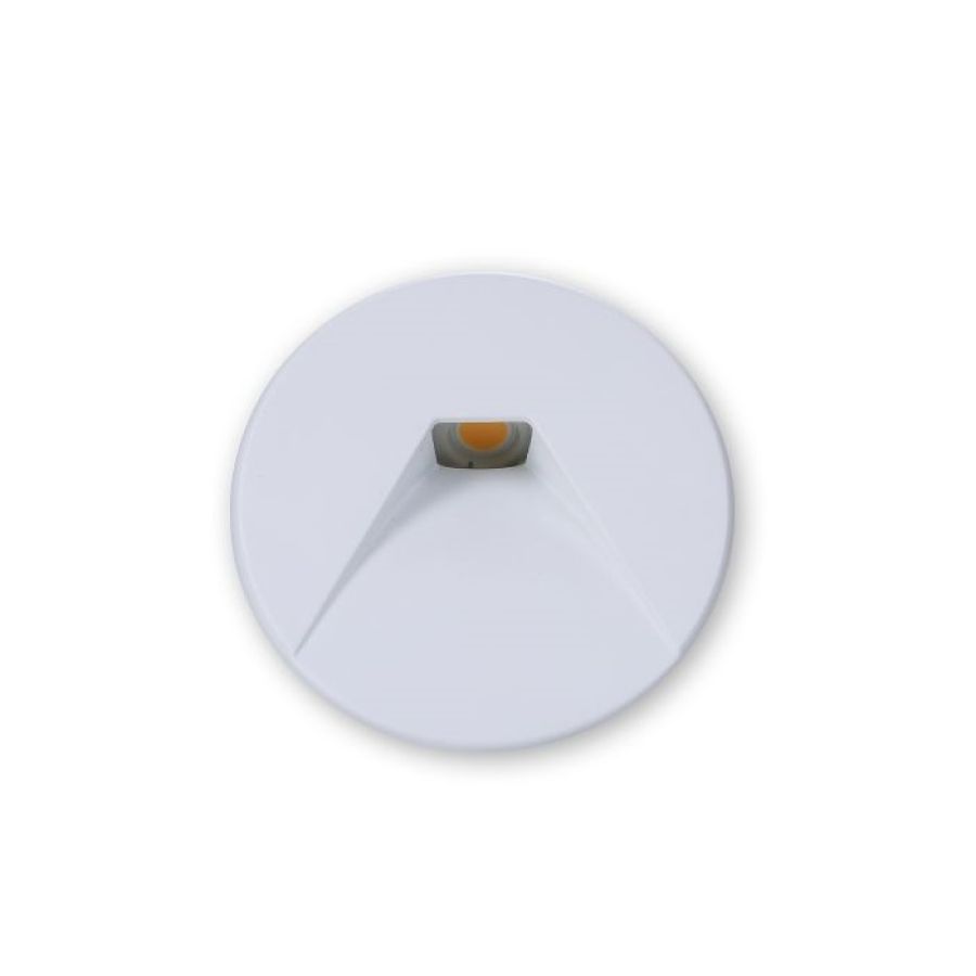Runder LED Stufenstrahler Sys Wall Style 2 in weiß