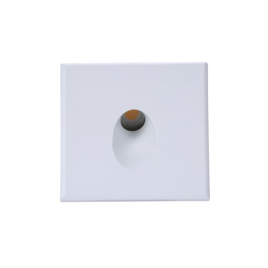 Quadratisches LED Treppenlicht Sys Wall Style 1 in weiß