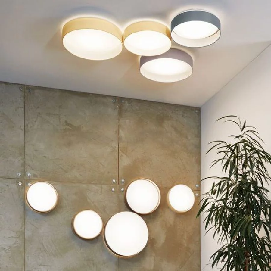 LED ceiling lamp Palomaro dimmable Ø:40cm taupe