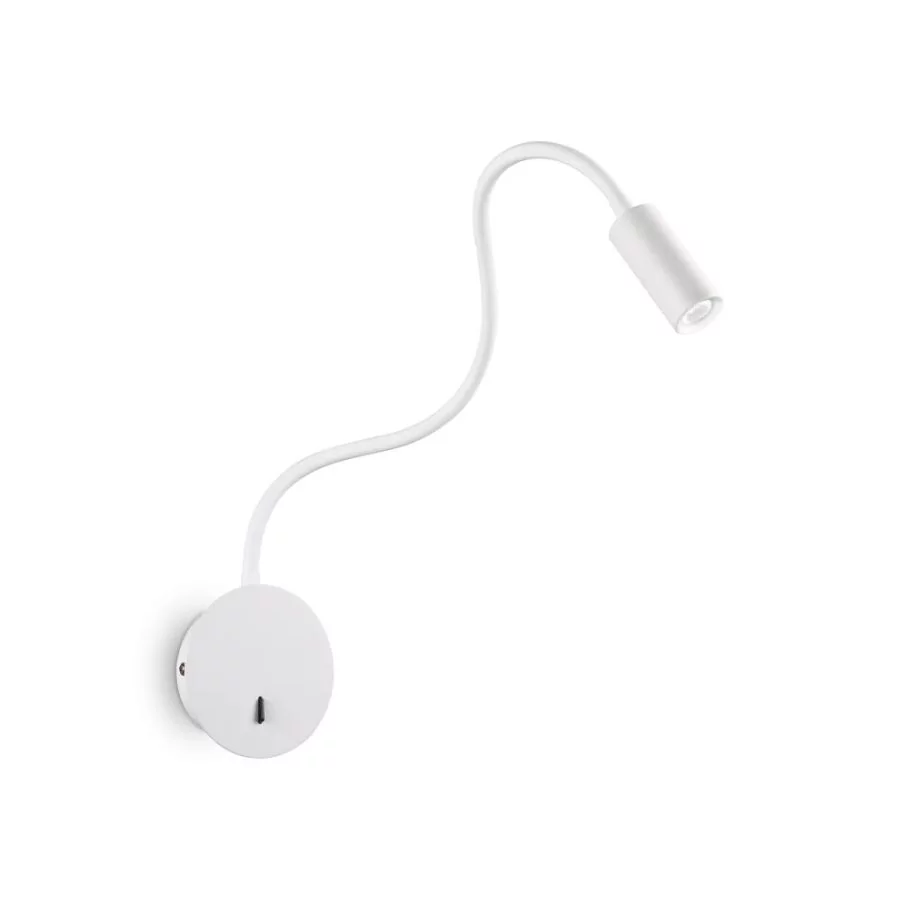 LED-Wandleuchte mit Lesearm Weiß LED-Wandleuchte mit Lesearm Weiß