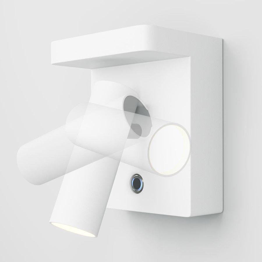 Aron LED wall light with adjustable reading spot