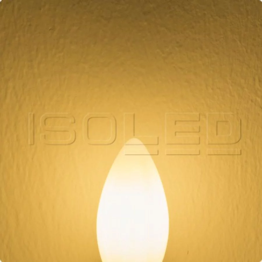 E14 LED candle lamp milky 4W warm white dimmable