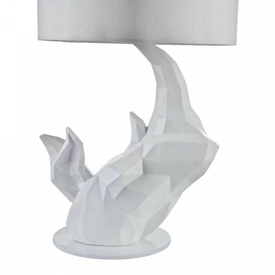 Deatil von Schirm Tischlampe Nashorn von Maytoni in weiß