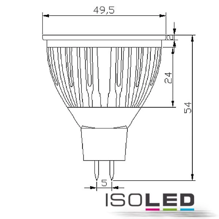 MR16 LED spot 12V 5,5W 38° cool white, dimmable