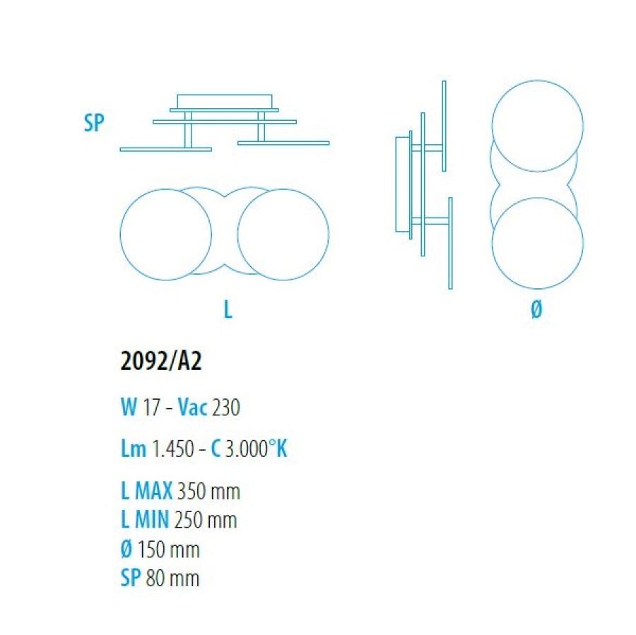 Braga LED wall lamp Nuvola