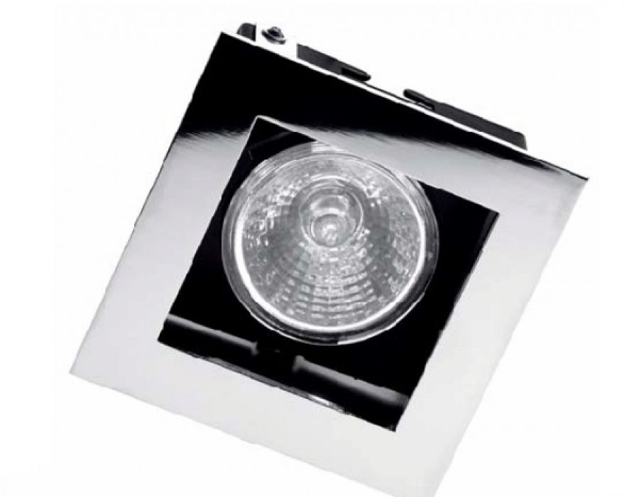 Square recessed spotlight Ref. 186 chrome