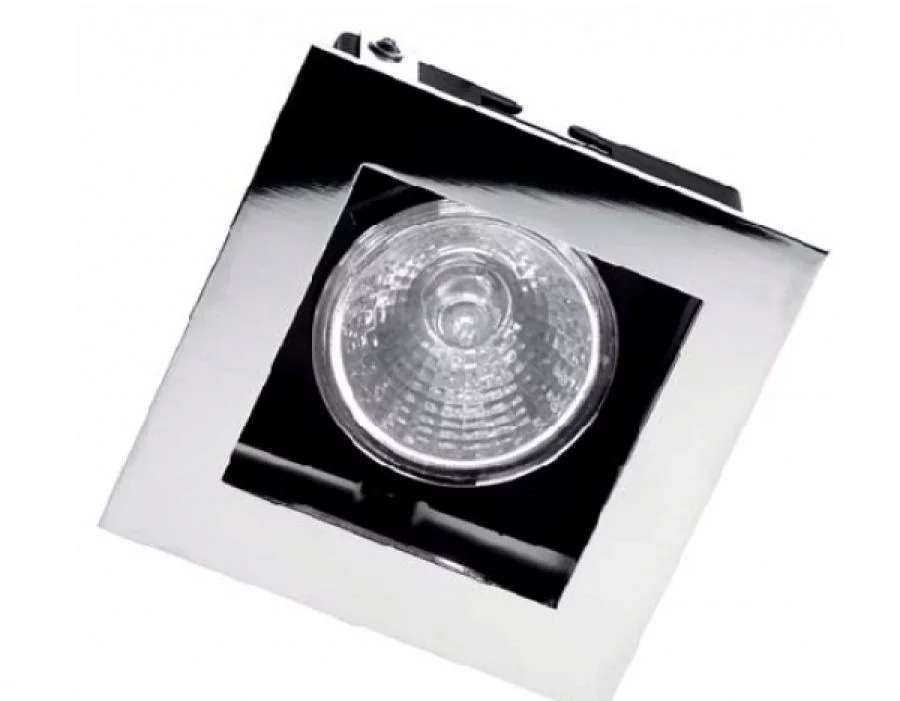 Square recessed spotlight Ref. 186 chrome