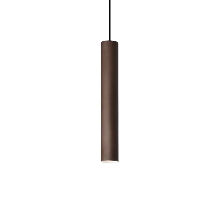 Cylinder pendant lamp brown