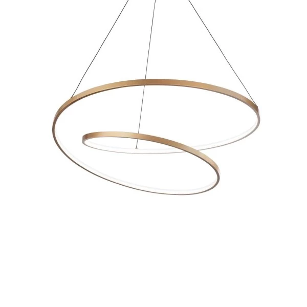 Ideal Lux Oz pendant light gold dimmable