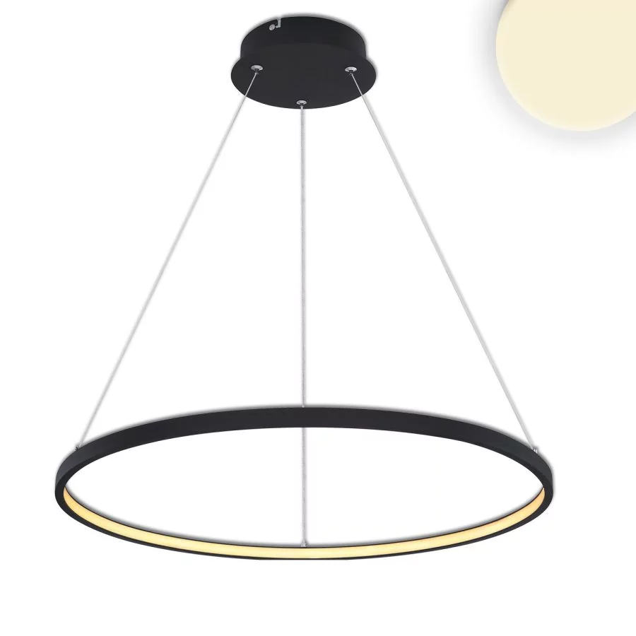 Moderne LED Pendelleuchte Ring in black Moderne LED Pendelleuchte Ring in black