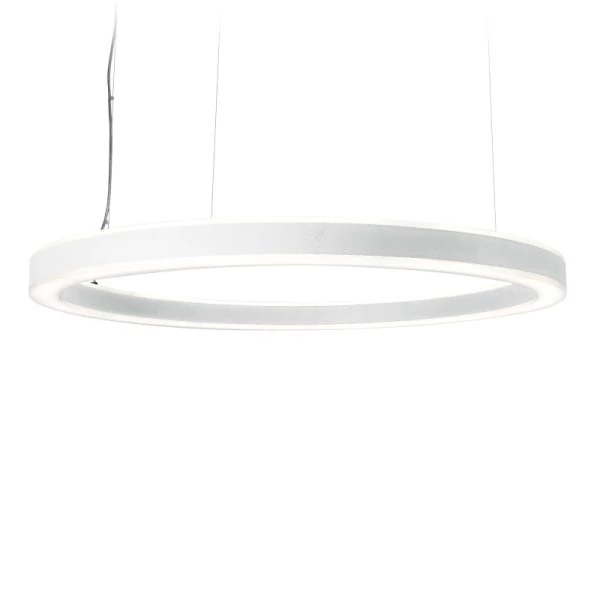 Ring-shaped LED pendant light Halo by Planlicht in white