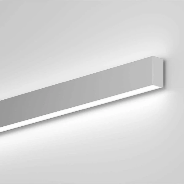 Linear wall light in silver