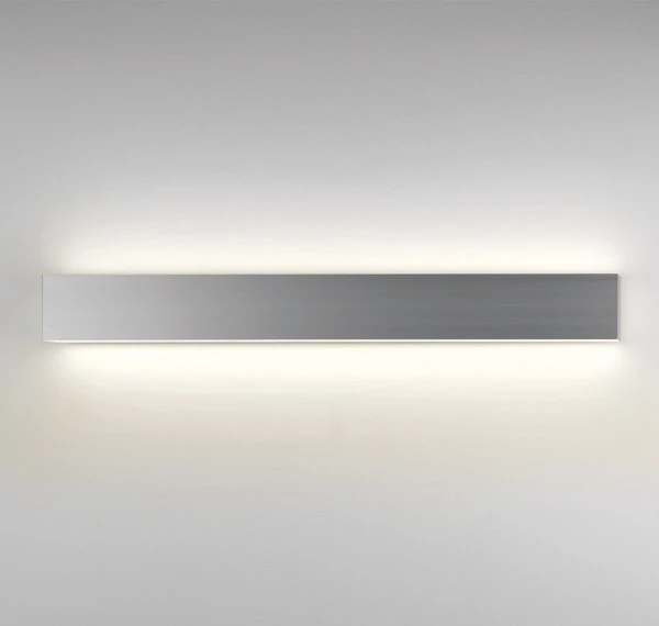 Long linear LED wall light radiating directly upwards and downwards