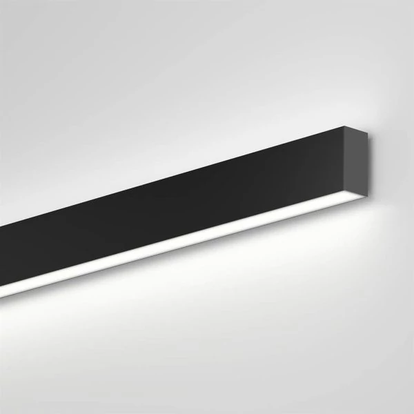 Linear wall light in black
