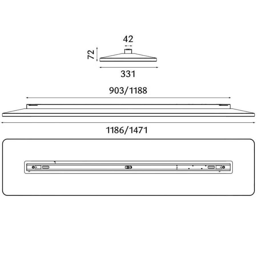 Planlicht Skai LED ceiling lamp office di/id 1186mm