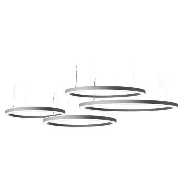 Halo Ring pendant lights in various ring sizes