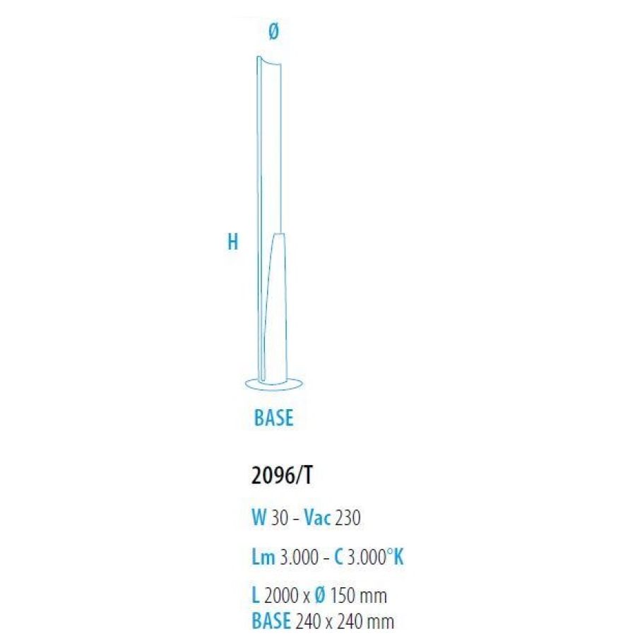 Braga designer LED floor lamp Reed