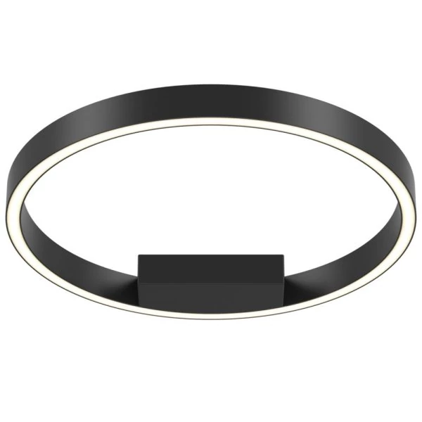 Schwarze Ring Deckenleuchte 60cm