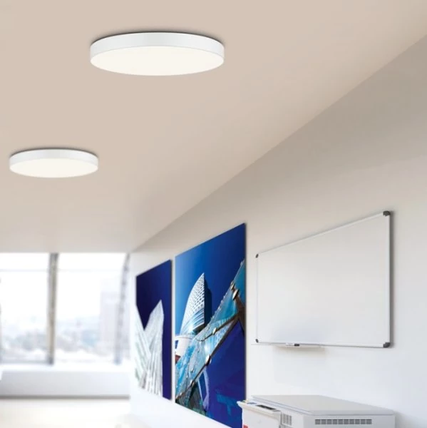 Round living room LED ceiling light with flat design