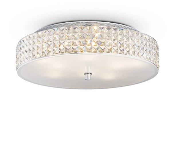 Modern ceiling light with angular crystals