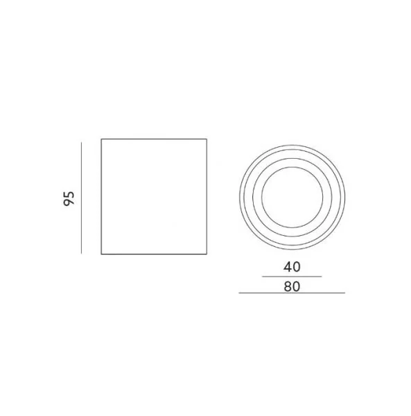 Aquarius Bathroom surface mount spotlight IP44 white