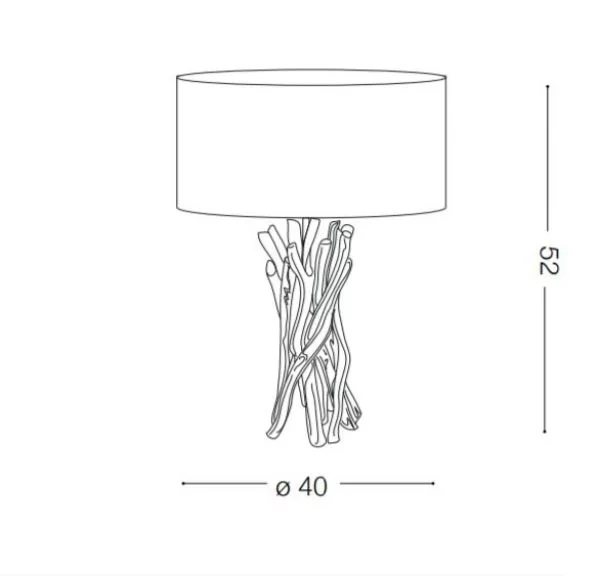 Ideal Lux Driftwood table lamp wood