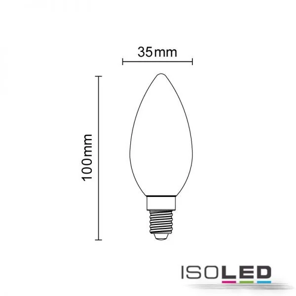 E14 LED candle lamp milky 4W warm white dimmable