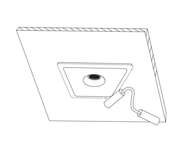 Ideal Lux Zephyr big gypsum downlight adjustable