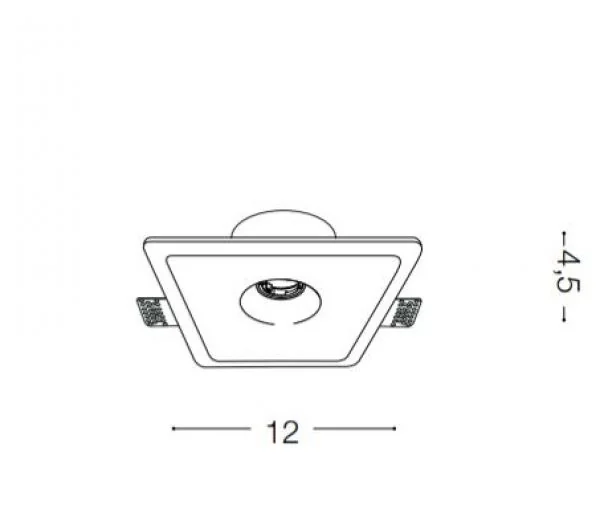 Ideal Lux Zephyr 12 gypsum downlight