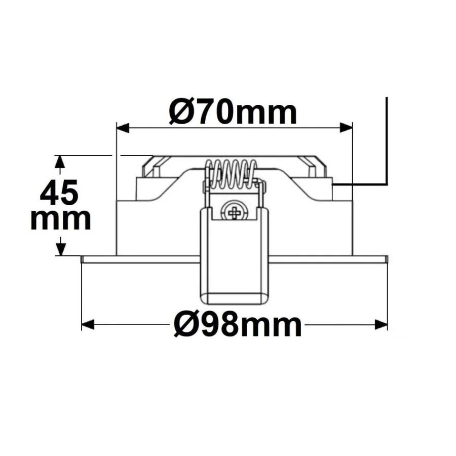 Outdoor LED downlight 8W warm white, IP44