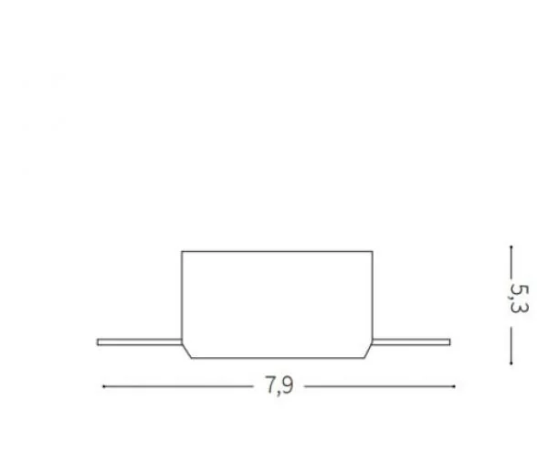 Ideal Lux gypsum downlight Samba Square D55