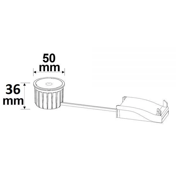 LED module dimmable 5W warm white external connection box