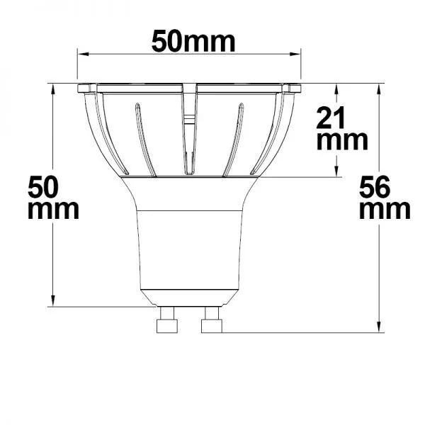 GU10 LED full spectrum bulb dimmable 7W warm white 2700K