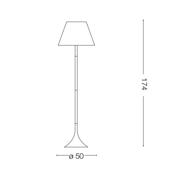 Skizze von Stehlampe London PT1 von Ideal Lux