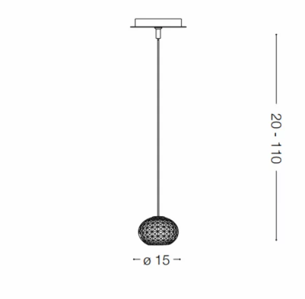 Ideal Lux Calypso crystal pendant lamp Ideal Lux Calypso crystal pendant lamp