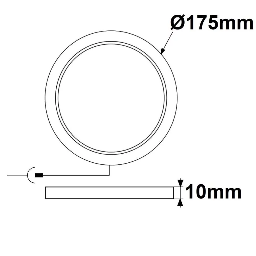 Flat LED downlight Flex 15W round