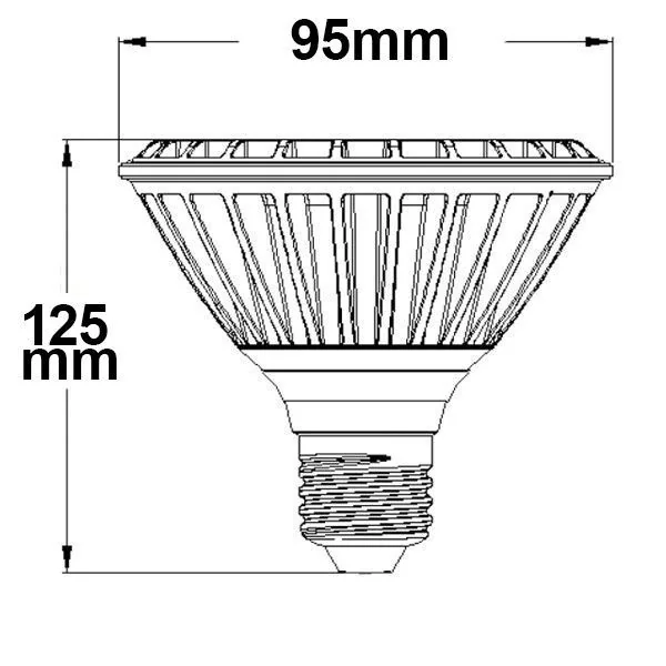 E27 PAR30 LED reflector lamp 32W warm white 30°