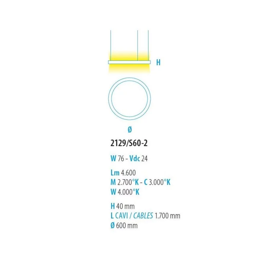 Skizze Loop 60cm nach oben und unten strahlend Skizze Loop 60cm nach oben und unten strahlend