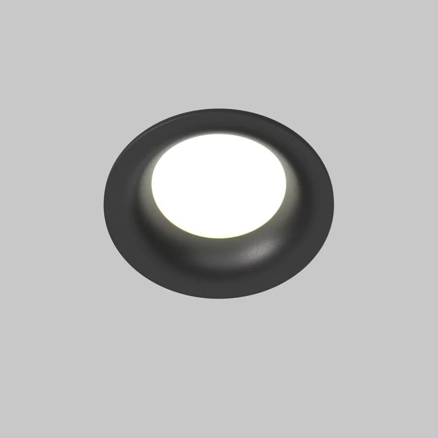 Round recessed bathroom spotlight Slim in black Round recessed bathroom spotlight Slim in black